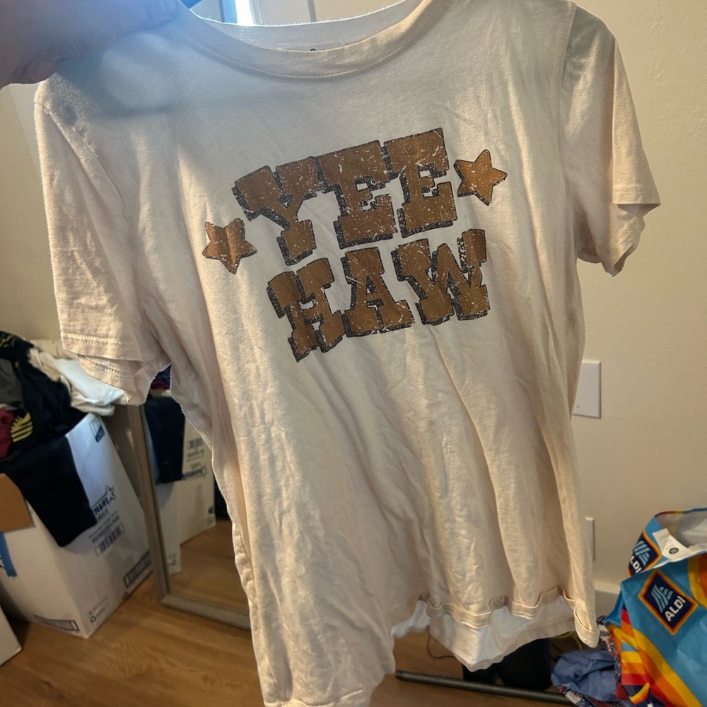 Kids Yee Haw Graphic T-Shirt - White